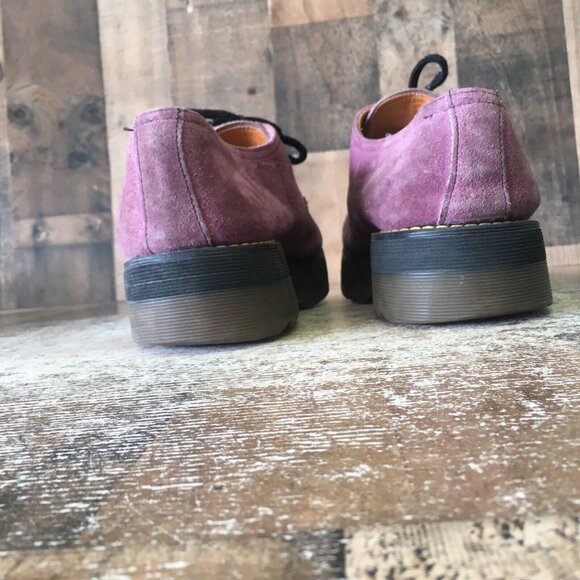 Dr Martens Vintage Purple Suede Oxford Shoes Made England Mens UK 10 US 11 - Picture 7 of 12